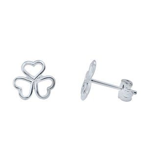Sparkling Floral Studs Earrings Sterling Silver